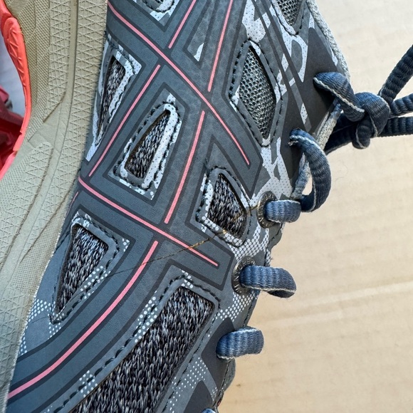 Asics Gel-Venture 6 Steel Blue Pink Camo Lace Up Athletic Sneaker Womens 11 - Picture 4 of 7